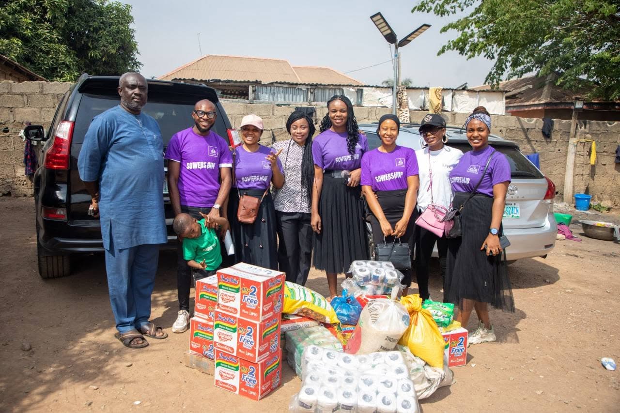 The SowersHub team with provisions loaded for a community outreach